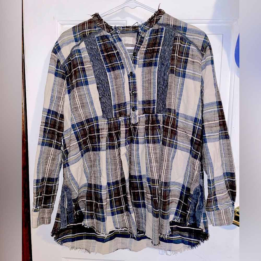Altar’d State Flannel Blouse Size Small